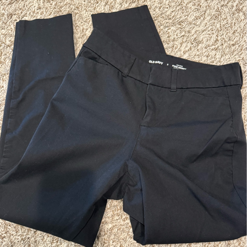 Old Navy High-Rise Pixie Skinny Black Trousers